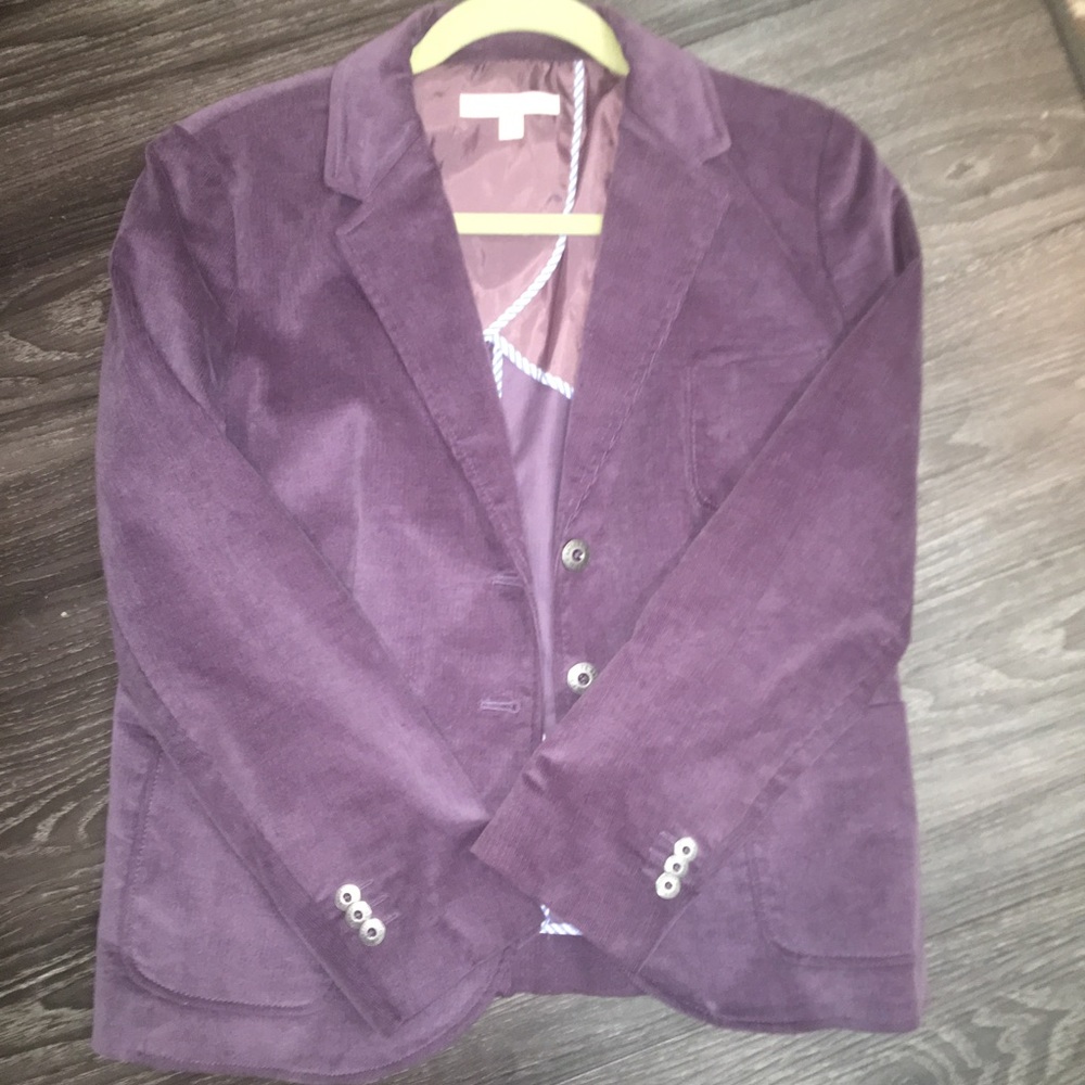 BROOKS BROTHERS Purple Corduroy Blazer Size 8